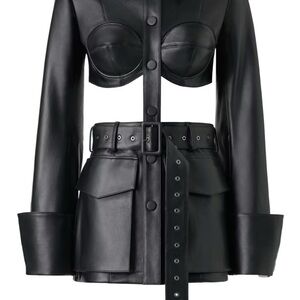Rokh x H&M Black Leather Dress/Jacket